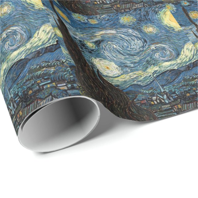 Merry Christmas Starry Night by Vincent van Gogh. Wrapping Paper (Roll Corner)