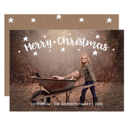 Merry Christmas Stars | Holiday Photo Card