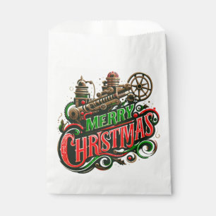 Merry Christmas steampunk Favour Bag