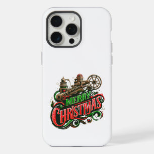 Merry Christmas Steampunk iPhone 15 Pro Max Case