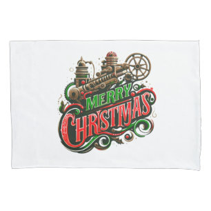 Merry Christmas steampunk Pillowcase