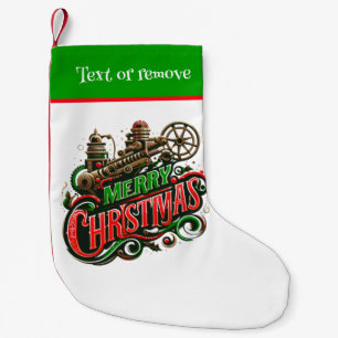 Merry Christmas steampunk Small Christmas Stocking