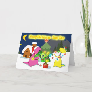 merry christmas step Son Holiday Card