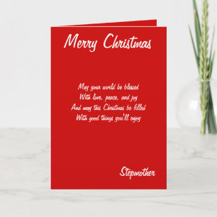 Merry Christmas stepmother cards