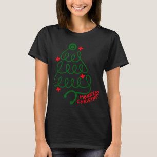 Merry Christmas Stethoscope Nurse Cna Xmas Holiday T-Shirt