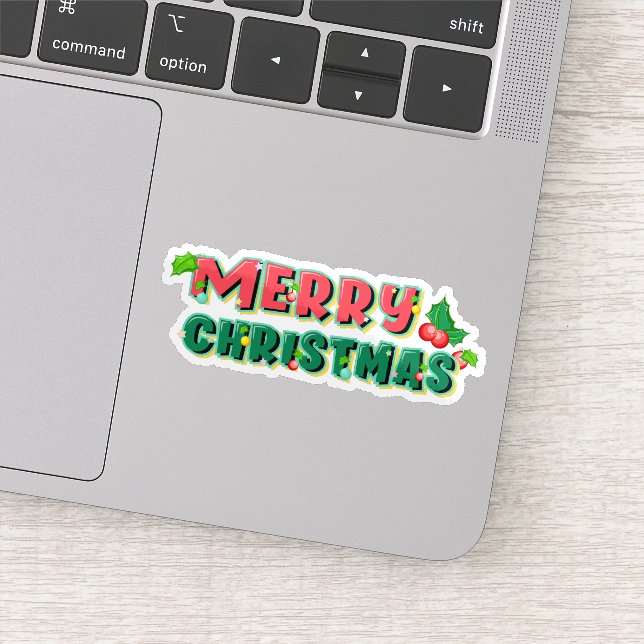 Merry christmas sticker  (Detail)