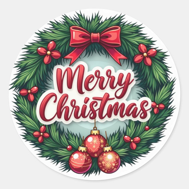 Merry Christmas Sticker (Front)