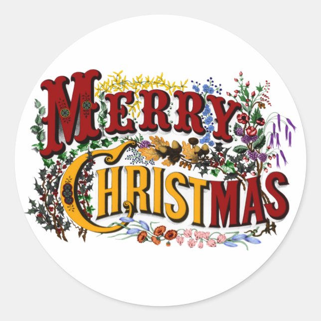 Merry Christmas Sticker (Front)