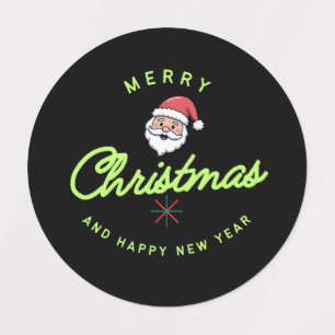 Merry Christmas' sticker and label