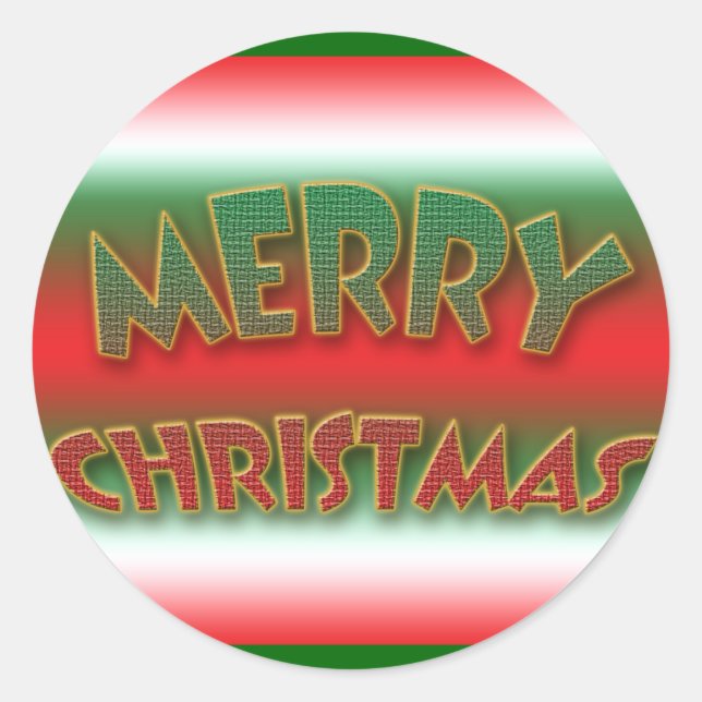 Merry Christmas stickers, xmas sayings Classic Round Sticker (Front)