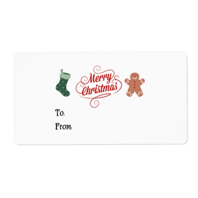 Merry Christmas Stocking Gingerbread Man (Front)