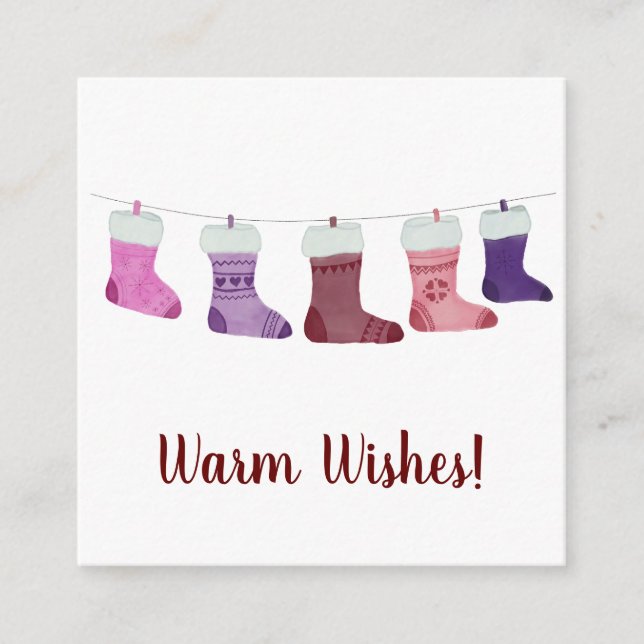 Merry Christmas Stockings Budget  Enclosure Card (Front)