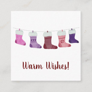 Merry Christmas Stockings Budget  Enclosure Card