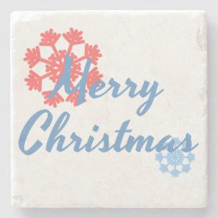 Merry Christmas Stone Coaster