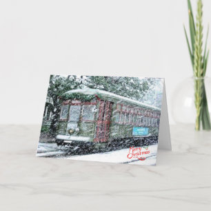 Merry Christmas Streetcar Holiday Card