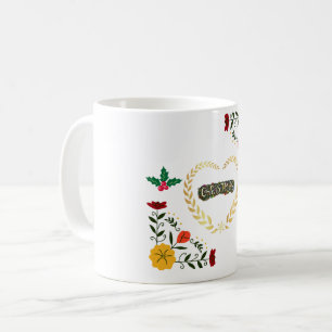 Merry Christmas Stylish Holiday Trendy Coffee Mug