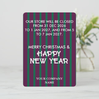 MERRY CHRISTMAS STYLISH MODERN CUSTOMIZED BUSINESS HOLIDAY CARD