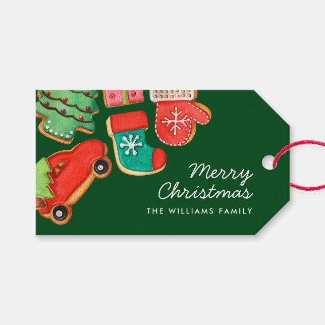 Merry Christmas Sugar Cookies Gift Tags (Front (Horizontal))