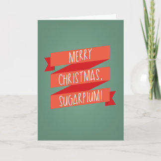Merry Christmas SugarPlum Holiday Card