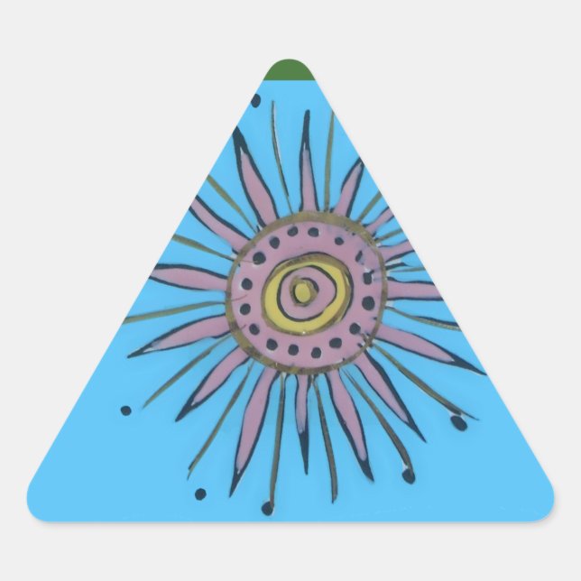 Merry Christmas Sunshine Holiday.png Triangle Sticker (Front)