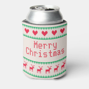 Merry Christmas Sweater Christmas Can Cooler