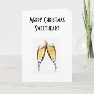 MERRY CHRISTMAS SWEETHEART-TOAST TO U HOLIDAY CARD