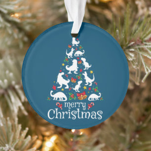 Merry Christmas T Rex Kids Boys Funny Christmas Ornament