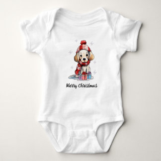 "Merry Christmas". T-Shirt Baby Bodysuit