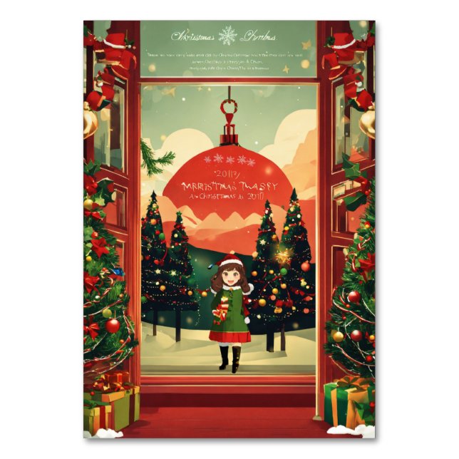 Merry Christmas Table Card (Back)