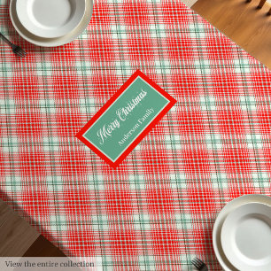 Merry Christmas Tablecloth Monogram Gift Idea