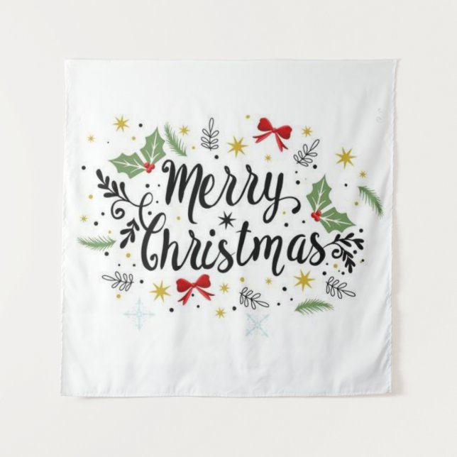 Merry Christmas Tapestry (Front)
