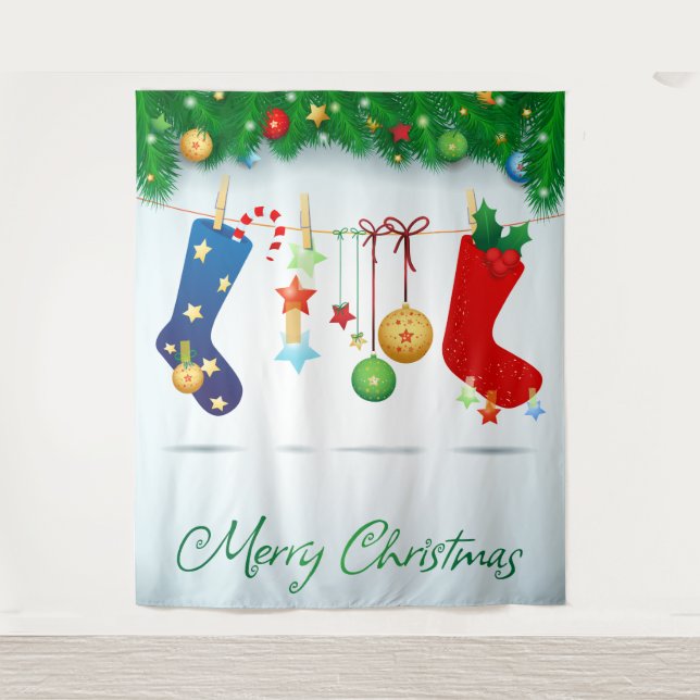 Merry Christmas  Tapestry (Front)