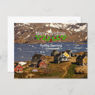 Merry Christmas, Tasiilaq, Greenland Holiday Postcard