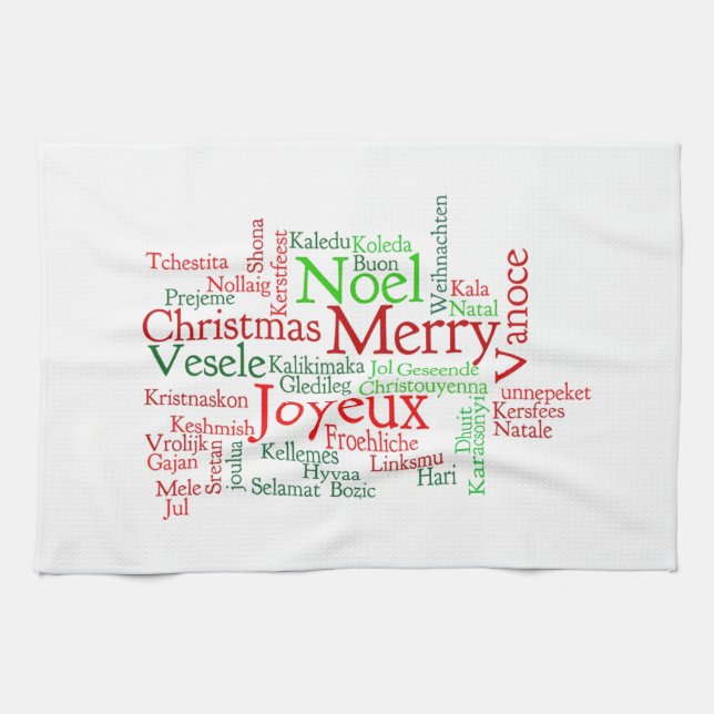 Merry Christmas Tea Towel (Horizontal)