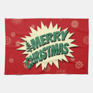 Merry Christmas Tea Towel
