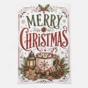 Merry Christmas Tea Towel