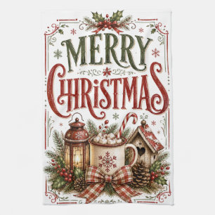 Merry Christmas Tea Towel
