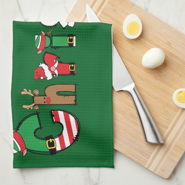Merry Christmas  Tea Towel (Quarter Fold)