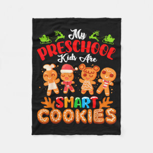 Merry Christmas Teacher My Preschool Kids Are Smar Fleece Blanket