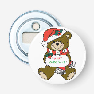 "MERRY CHRISTMAS" TEDDY BEAR BOTTLE OPENER