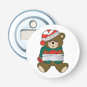 "MERRY CHRISTMAS" TEDDY BEAR BOTTLE OPENER