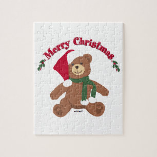 Merry Christmas Teddy Bear Jigsaw Puzzle