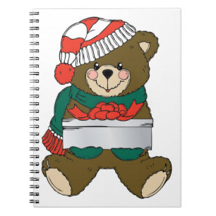 "MERRY CHRISTMAS" TEDDY BEAR NOTEBOOK