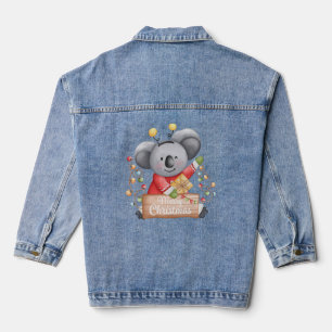 merry christmas teddy denim jackets