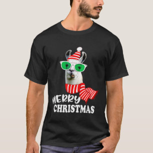 Merry Christmas Tee Christmas Llama