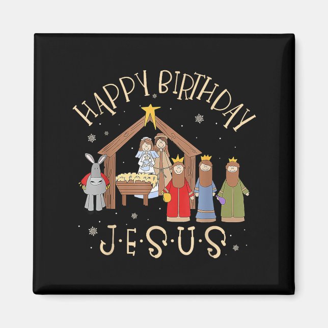 Merry Christmas Tee Uni-christian Family Group Chi Magnet (Front)