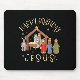 Merry Christmas Tee Uni-christian Family Group Chi Mouse Pad