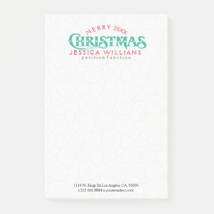 Merry Christmas Text Design Post-it Notes