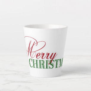 Merry Christmas Text Latte Mug
