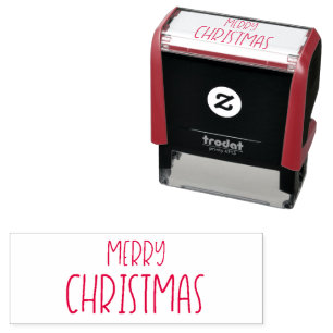 Merry Christmas Text  Self-inking Stamp